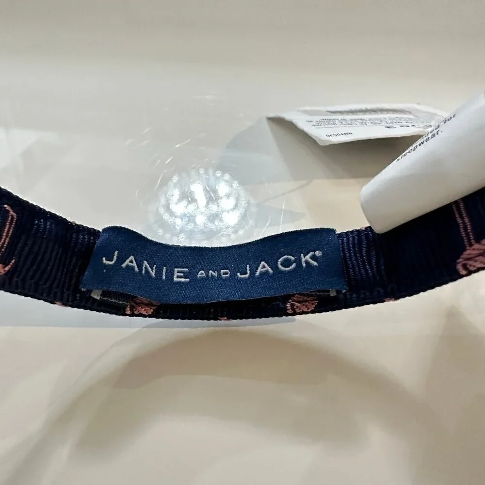 NWT Janie and Jack flamingo Velcro bowtie
